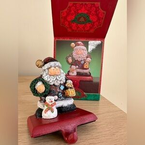 Cedar Creek Christmas : SANTA Stocking Hanger / Holder - Vintage Holiday